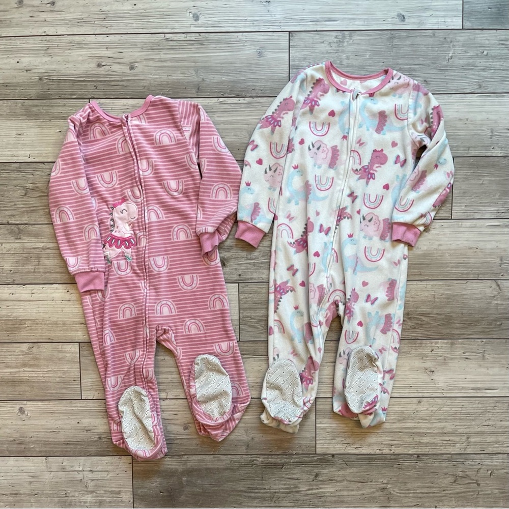 Kids Headquarters | Footie Pajamas | Size: 4T | BUNDLE: Set of 2